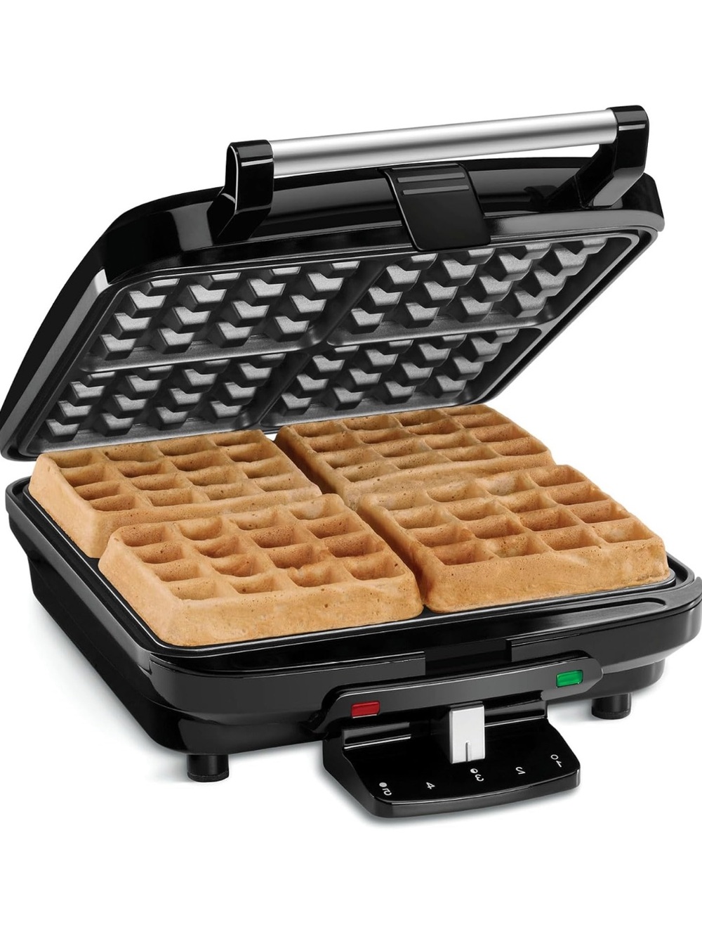 Cuisinart 4-Slice Belgian Waffle Maker, Non-Stick Coated Plates